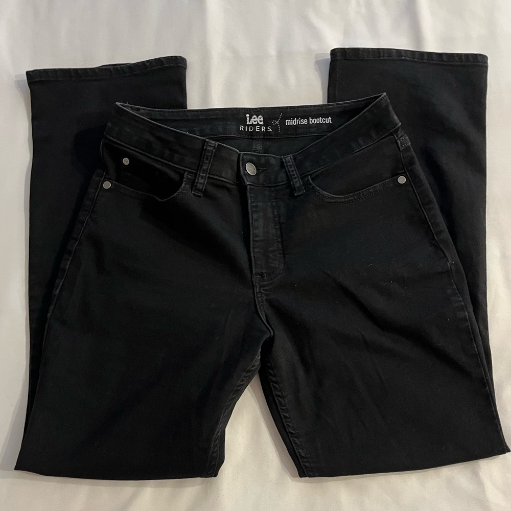 lee riders black bootcut jeans
